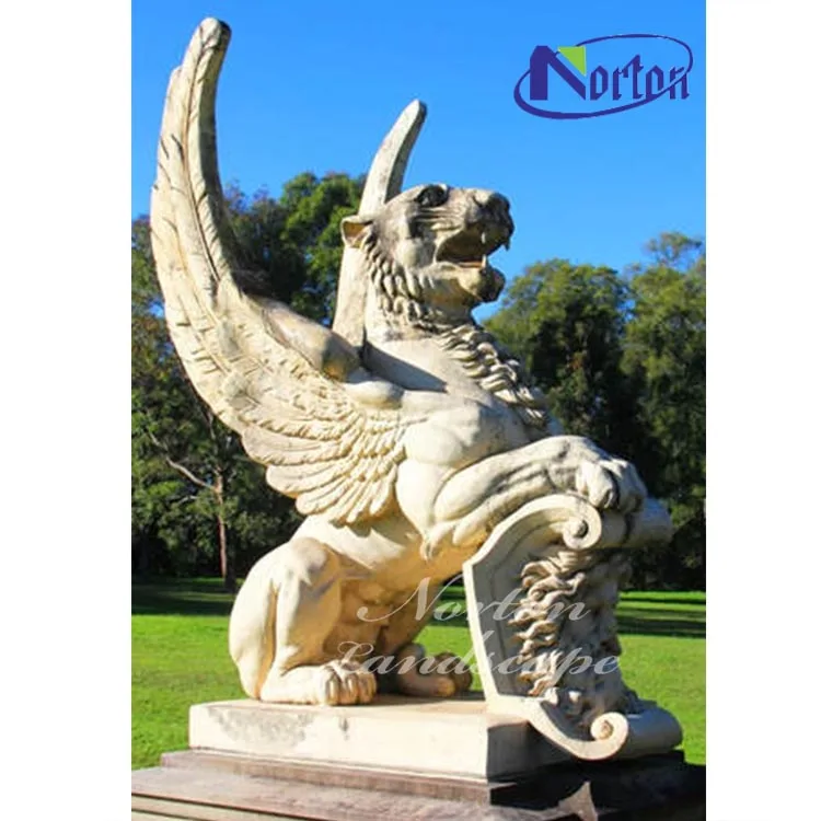 Custom Outdoor Garden Decor Life Size Stone Carved Animal Marble Griffin  Statue Sculpture For Sale - Buy Marble Griffin Statue,Carved Stone Griffin  Statue,Stone Statue Animals Product on 