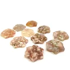 Natural Agate Hot Wholesale Hand Carved Natural Sakura Agate Lotus Flower Agate Crystal Pendant For Gift