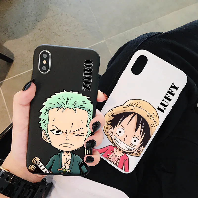 One Piece Luffy Zoro Phone Case For Iphone 13 12 11 Pro Xr X Xs Max 8 7 6 Plus 6s 5s Se Frosted Silicone Cases Soft Back Cover Buy For