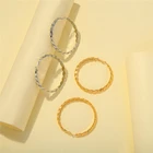 Hoop Earrings 2021 New Style Croissant Hoop Earrings Fashion Gold-plated Stainless Steel Winding Hoop Earrings