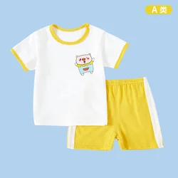 wholesale 100% cotton good quality baby summer clothes short sleeve boys clothes set children clothing