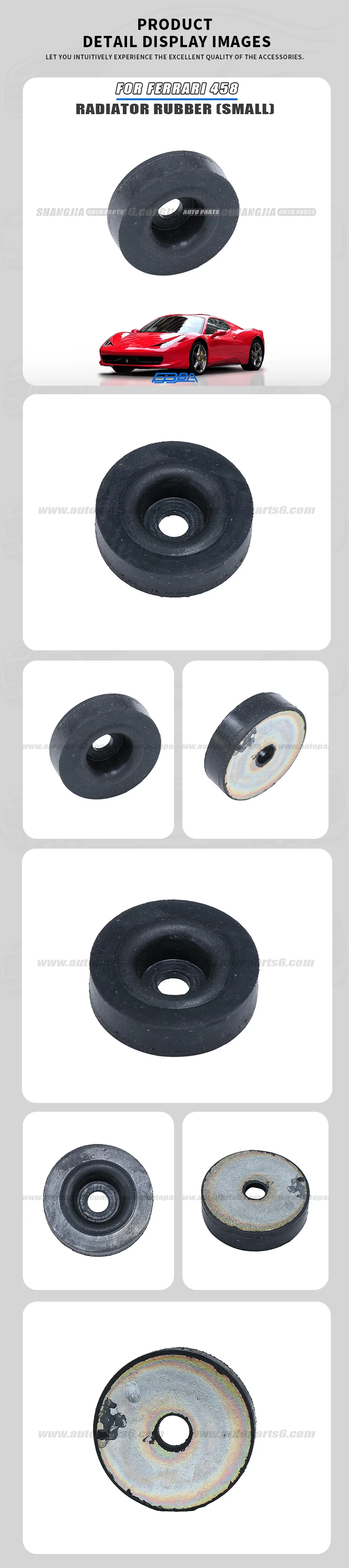 Great Price For Repair Rubber Material Radiator Mounting Bushing For Ferrari 488 458 supplier