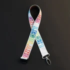 Personalized Lanyards Wholesale Heat Transfer Polyester Fashionable Party Personalized Glow Car Key Lanyards