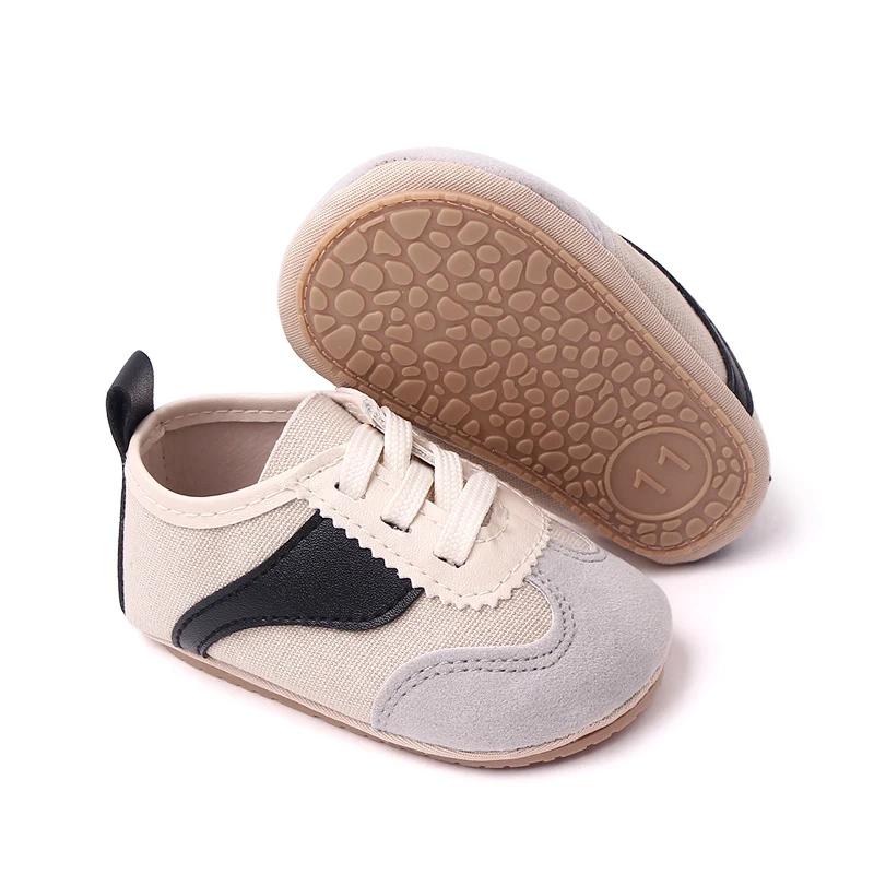 Soft Sole Breathable Wear Comfortable Round Head Baby Color Matching Casual Toddler Shoes manufacture