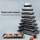 Plastic Box Tray Plastic Sushi Tray With Lid Disposable Plastic Sushi Box Tray With Anti-fog Lid