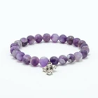 Gemstone Beads Stone Beads 8mm Gemstone Beads Bracelet Natural Stone Bracelet With Charm