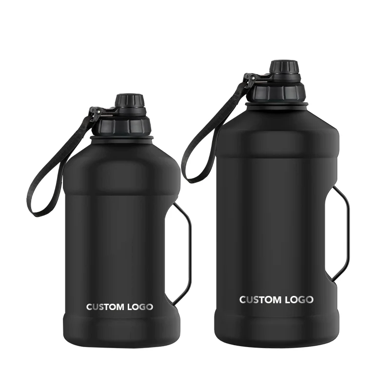 2024 New Arrival Half Gallon 2.2L Stainless Steel Sports Gym Bottle Water Jug With Handle