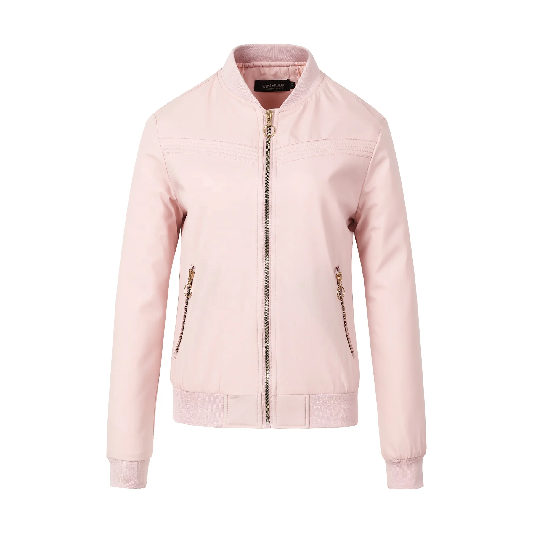 plus size pink bomber jacket