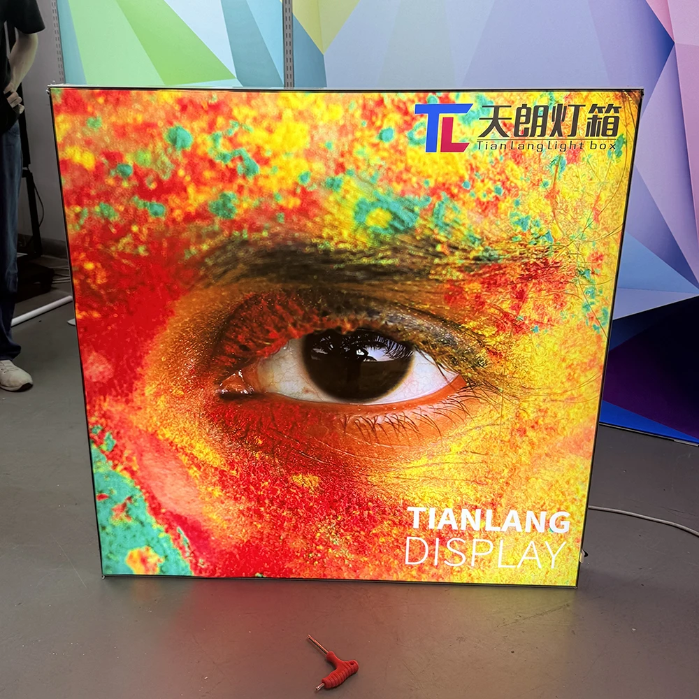 product slim snap frame aluminium profiles forbendable fabric openable slim backlit led light box case profile-5