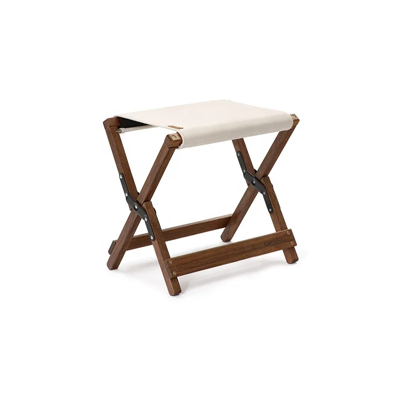 wooden camping stool