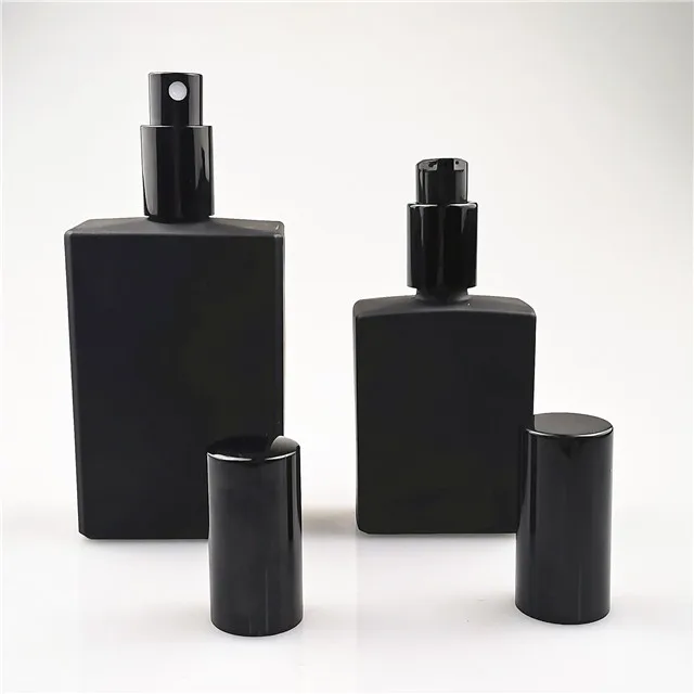 matte black perfume bottle