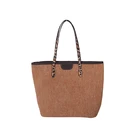 Bag Straw Bag Women Fashion Large Capacity Vacation Custom Printing Polyester Woman Handbag Summer Straw Shopping Bag