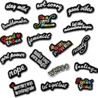 Design Embroidery Custom Funny Design Word Embroidery Patches Iron On Patches For Jackets Clothing