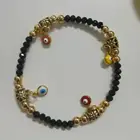 Tassel Bracelet Women Accessories Jewelry 2021 Wholesale Homemade 4mm Crystal Bead Tassel Bracelet With Symbol Hamsa