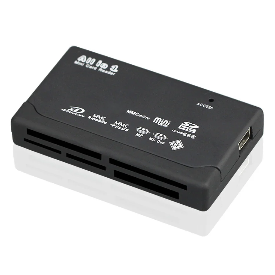 All in 1 One 26 in 1 USB 2.0 External Memory Card Reader High-Speed Adapter Cipher Box Style for PC Laptop Computer Table