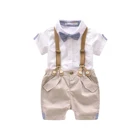 Boys New Style Wholesale Breathable Short Sleeve Overalls Baby Boys Clothes Set