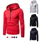 Zipper Hoodies Baisheng OEM ODM Half Zipper Wholesale Plain Men Hoodies