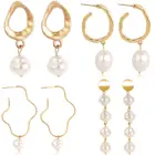 Pearl Earrings Pearlpearlpearl Baroque Freshwater Pearl Stud Pearl Earrings Joyeria Drop Jewelry Earrings Women