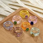 Rings Resin Ring Resinresin 2021 New Colorful Chunky Rings Women Personality Resin Couple Ring Girl