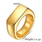 Gold Name Ring New Trendy Jewelry Stainless Steel Black Gold Custom Logo Ring For Men Women