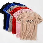 Shirt Your High Quality Wholesale Velvet Custom Men T Shirt Private Custom Embroidery Label T Shirt Printing Your Brand