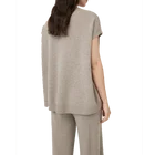 Women Cashmere Pullover Women Sexy Deep V Neck Merino Wool Cashmere Pullover Plain Knitted T-shirt Vest Sweater