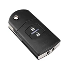 Key KEYYOU 2 Button Remote Key Fob Shell Case Folding Flip With Uncut Blade For Mazda 3 5 6