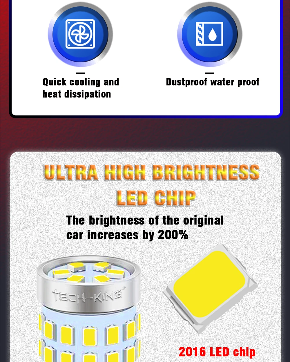 TECH-KING Car T10 2016 42SMD LED Chip With CanBus For Width Light/Interior Light/Licence Plate Light 9-80V T10 led bulb