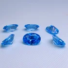 Zirconia Gemstone Factory Price Round Cubic Zirconia Sea Blue Crystal Cubic Zirconia Loose Gemstone