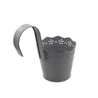 Pots Clay Garden Metal Pot Colorful Metal Hanging Planter Pots For Fence Deck Balcony Clay Garden