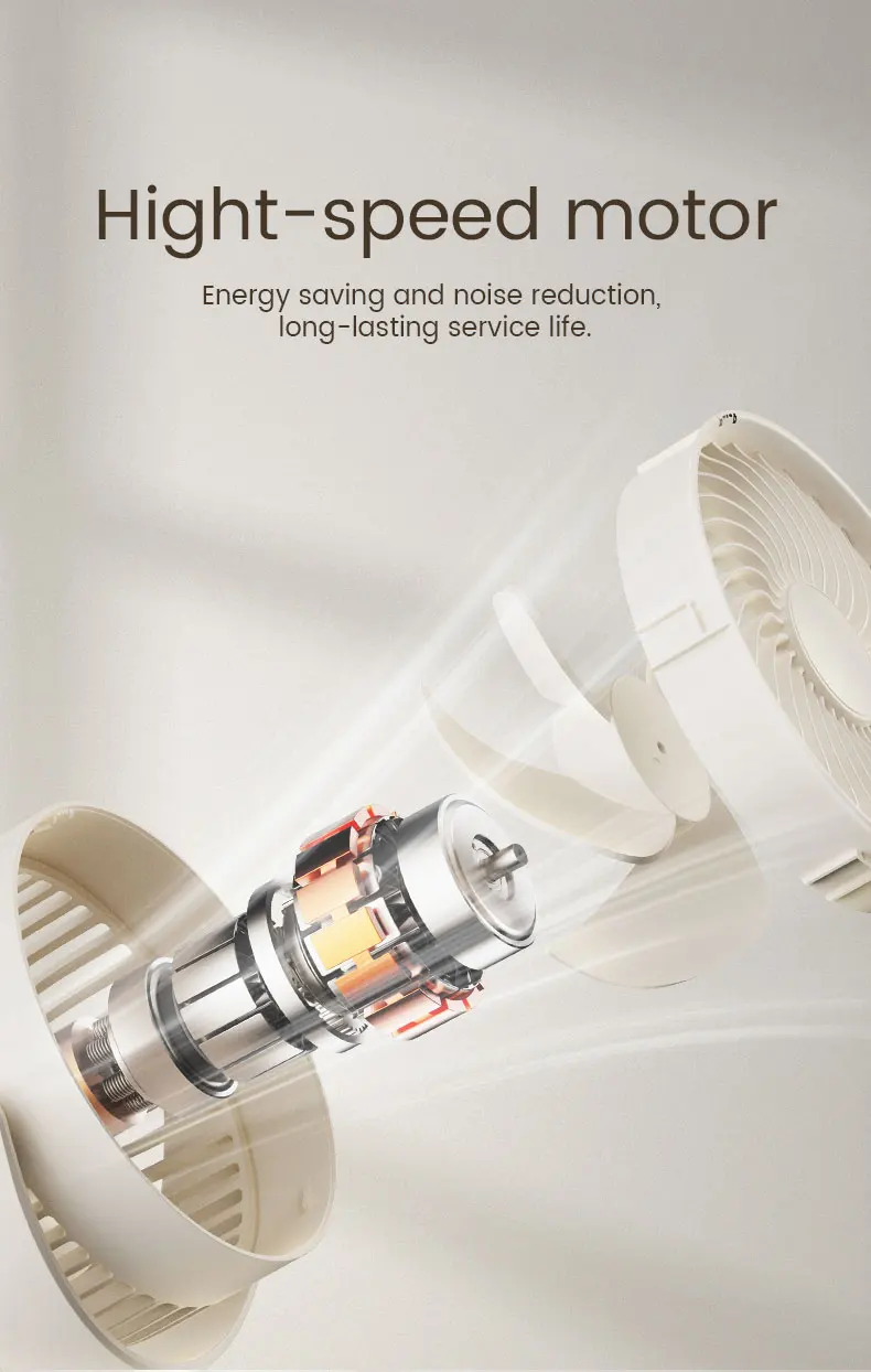 Usb Rechargeable Electric Fan, Portable, 5 V, Battery - detail 10