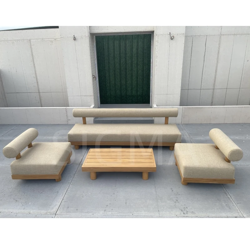 Customized design Outdoor teak furniture garden sofas outdoor teak wood table Swivel lounge chair