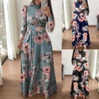 Women Dress Dress New Style O-neck Long Sleeve Casual Women Dress
