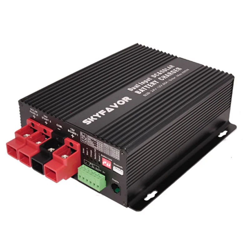 Fast 24v dc to dc battery charger 24v 50A MPPT 24v 30a solar charger Dual Input Camper Van Vehicle Marine RV battery charger