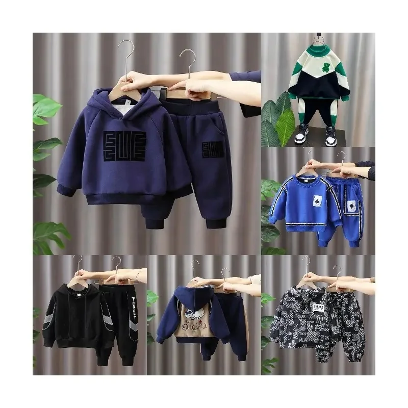 Factory wholesale children's wear men's suit 2024 new children's sports trend big boys leisure two-piece set