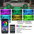 Car OVOVS Waterproof IP68 4pcs Kits RGB Wheel Ring Led Car Wheel Lights
