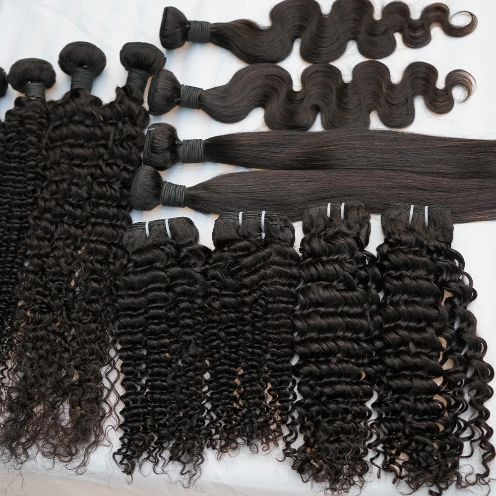 New Arrival New Type Eurasian Kinky Curly Hair Weaving With Lace Closure Bleached Knots Free Style