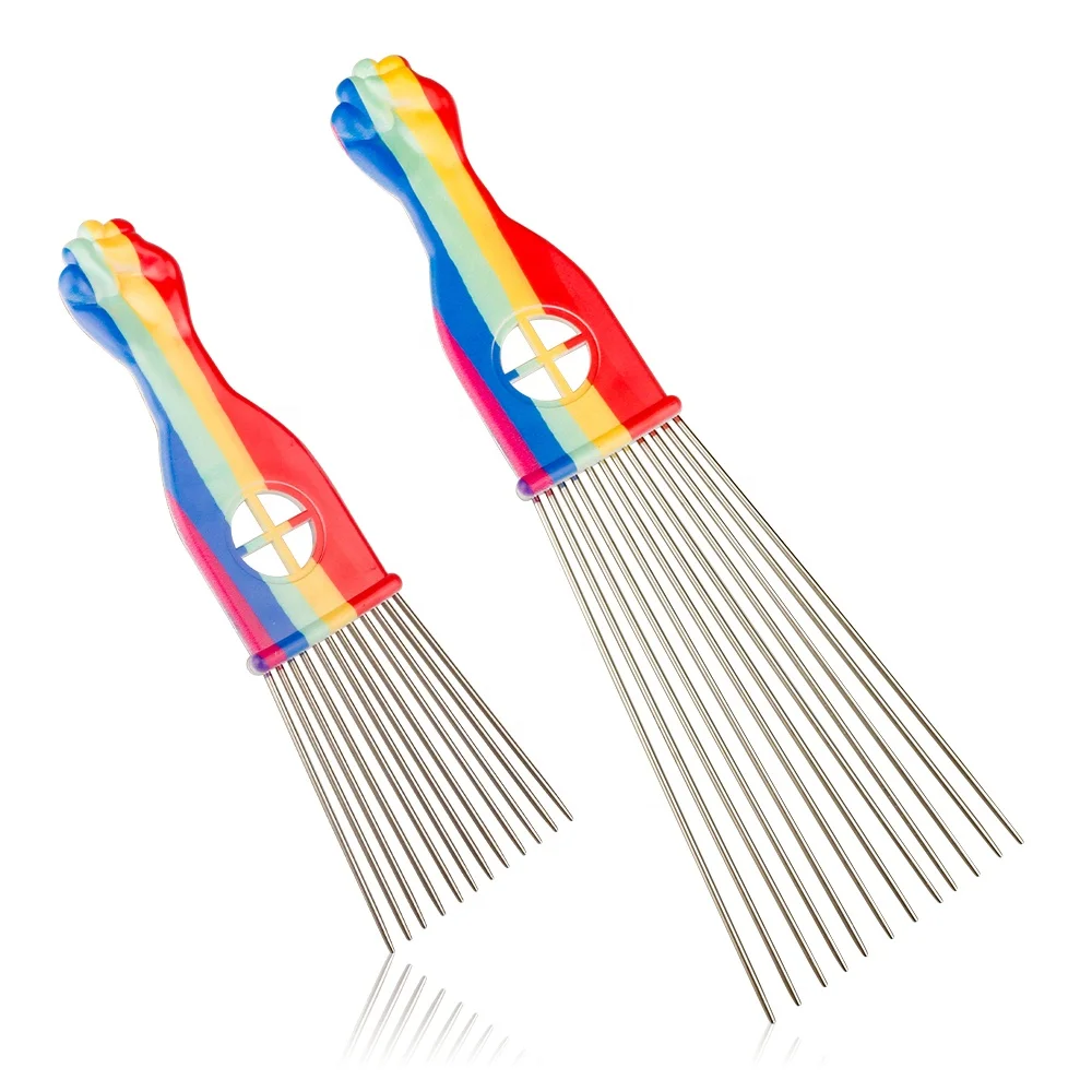 Amazon Top Sell New Trend 4 Sizes Curly Hairdressing Hair Pick Afro Comb  Metal Tooth Plastic Handle Custom Logo Afro Hair Comb - Buy Afro Hair  Comb,Custom Logo Afro Combs,Hair Pick Comb