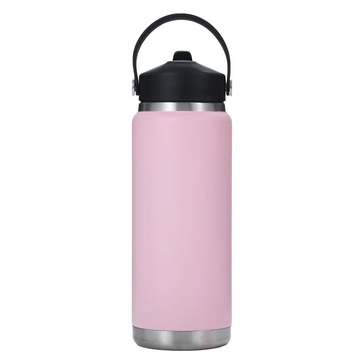 wholesale Eco-friendly Double Wall Stainless Steel Sports Water Bottle Insulated Vacuum Flask with Straw Lid 350/500/750/1000ml