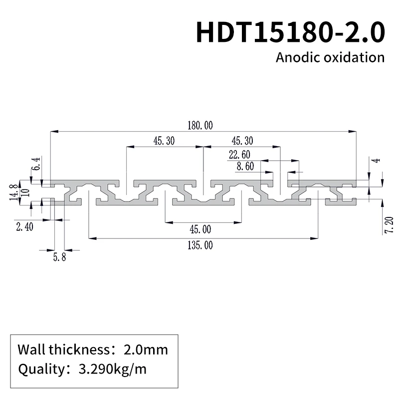 15180 Industrial Extrusion Aluminum Profile Carving Machine Table 15180 Industrial Aluminum Alloy Profile manufacture