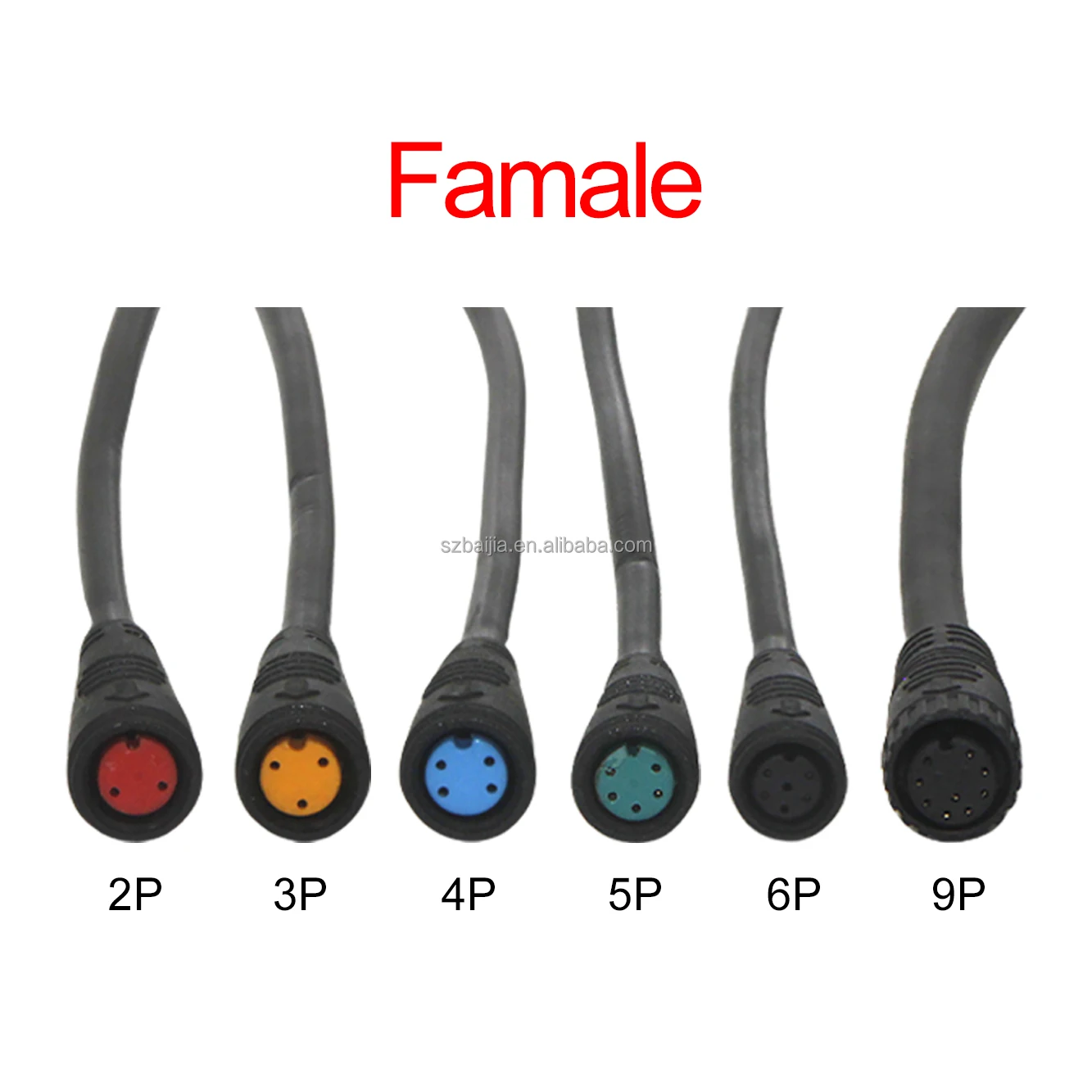 2/3/4/5/6/7/8/9 Pin female male Connector Cable Waterproof wire for electric Ebike Display Pin Cable scooter accessories