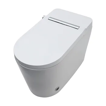 Smart Toilet, Wider Bidet with Heated Seat, Warm Water, Foot Sensor Auto Flushing  Bathroom with Remote Control