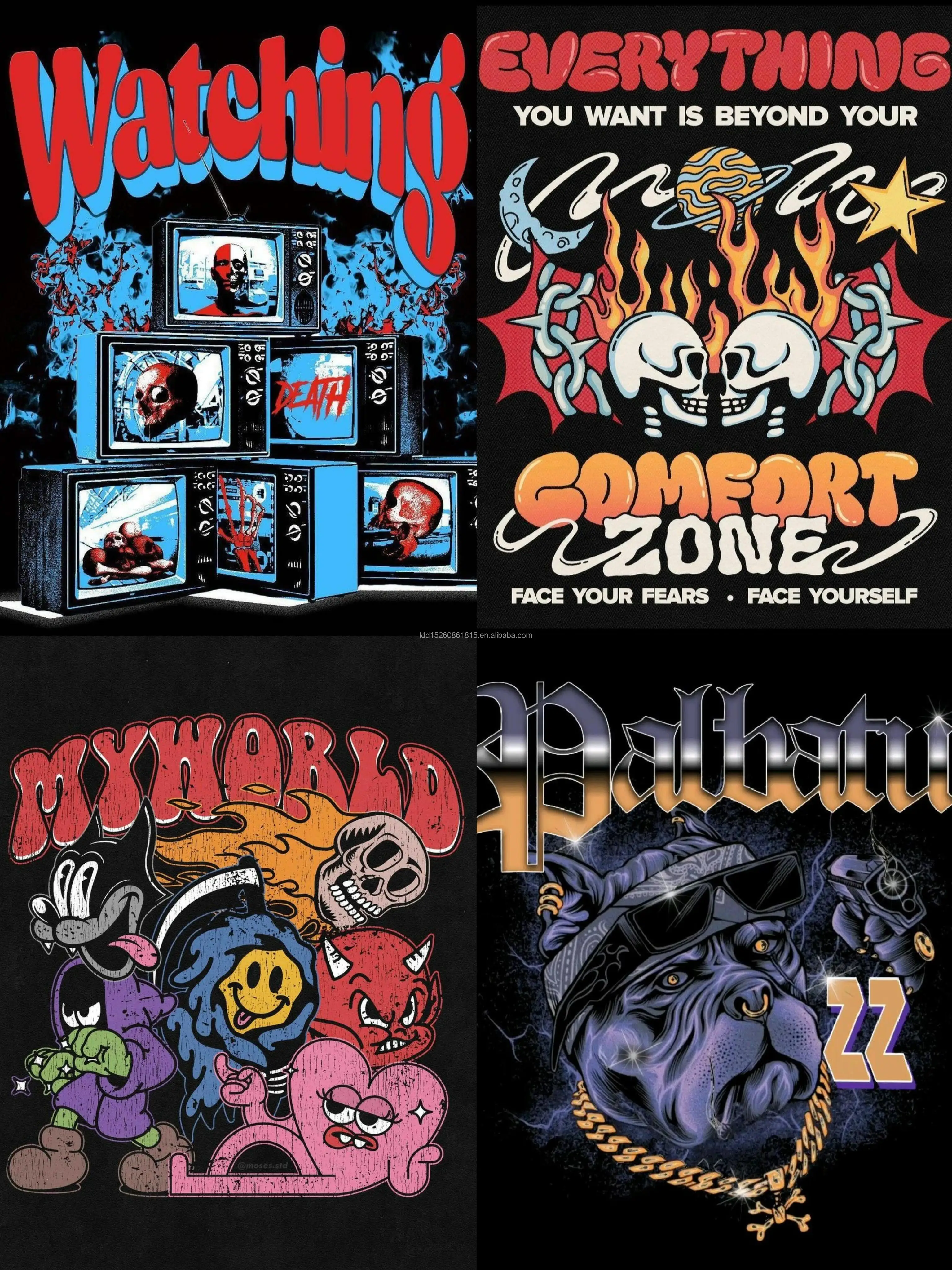 Customizable Colorful DTF Print Heat Transfer Logo Unique Plastic Screen Printing for Clothing for T-Shirts