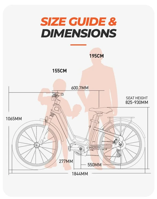 Air750 Max Double Battery Electric city bike 48V 9.6AH *2 Max Speed 25mph Gray Yellow Color Options
