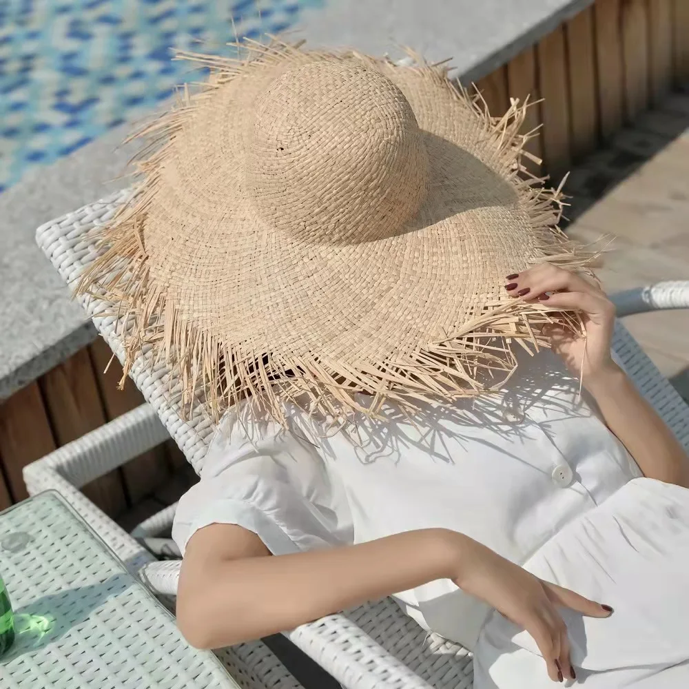 ocean and earth straw hat