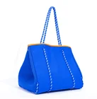 Handbags 2021 Factory Hot Sales Custom Handle Breathing Neoprene Handbags Rubber Beach Tote Bag