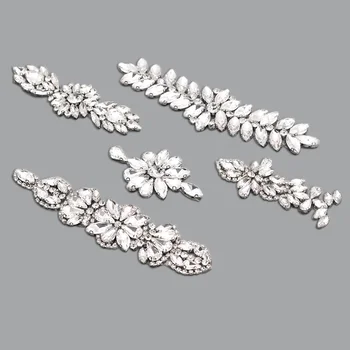 New DIY Handmade Diamond Beaded Patch in Elegant Style Flatback Rhinestones Appliques forJewelry Curtains Sweater Packaging