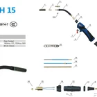 Torch Welding Gun Good Price Top Sale MB15 15AK Gas Air Cooled Manual MIG Welding Torch With Euro Adaptor CE Certificate