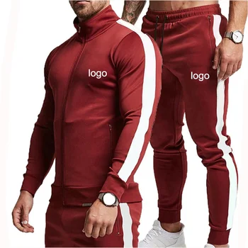 Wholesale Tangming Men Clothing Crew Neck Gym SweatSuit Custom Mens Jogging Tracksuit