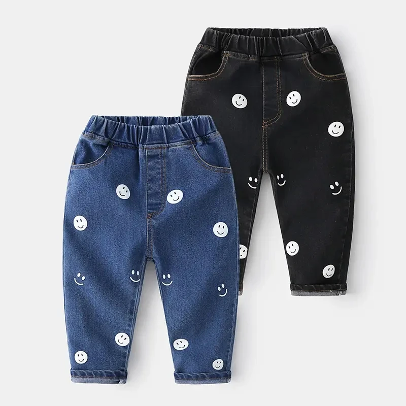 New product boy pants big kids wholesale kids clothing casual jeans spring autumn unisex cartoon boy jeans